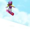 Barbie snowboarden