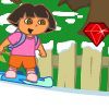 Dora snowboarden